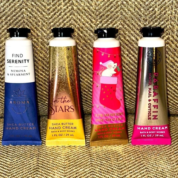 NWT bath & body works BBW hand cream travel size lot of 4 assorted scented - Picture 1 of 1